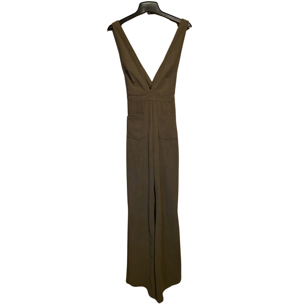 Sincerely Jules Corduroy Jumpsuit Women Sz S Brown Romper Pockets Wide Leg Boho